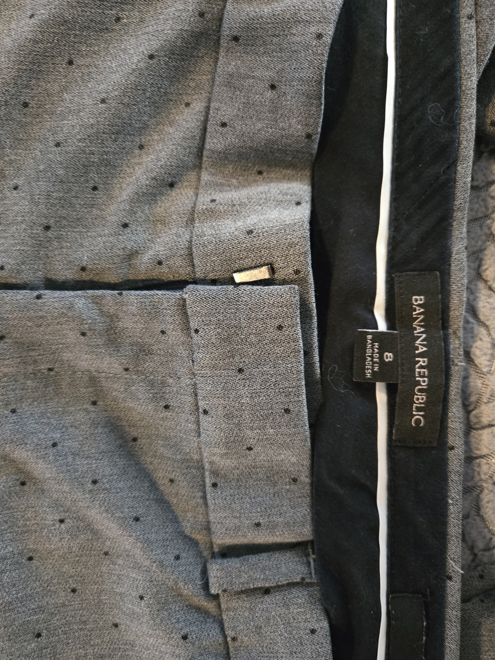 Banana Republic Gray Microdot Dress Pants